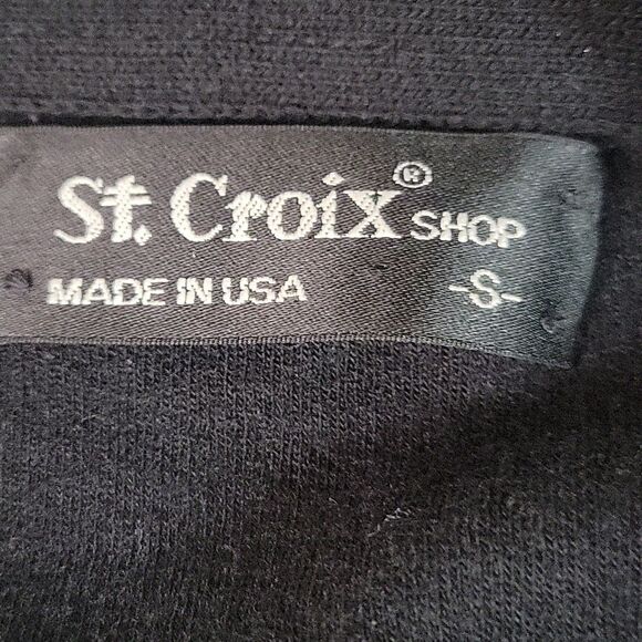 St. Croix Classic Black Button-Up Cardigan, Size S. 100% Merino Wool - Picture 3 of 5